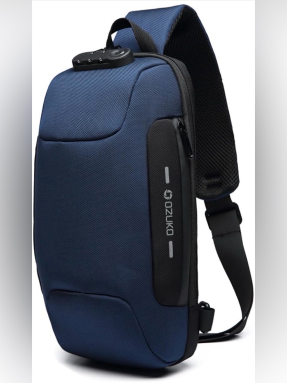 Navy Anti-Theft Sling Backpack for Men